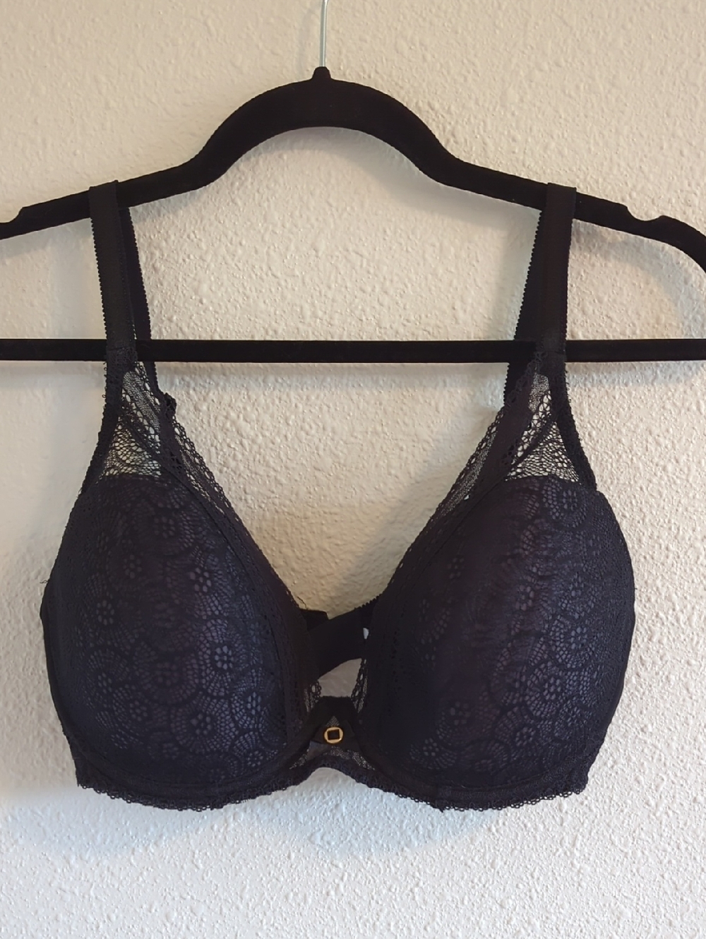 Chantelle Black Lace Bra - Size 32F